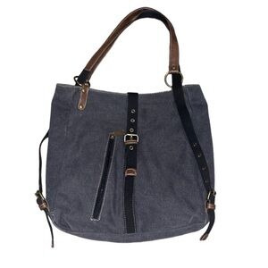 Cargoit Functional Grey and Brown Women's Shoulder Bag